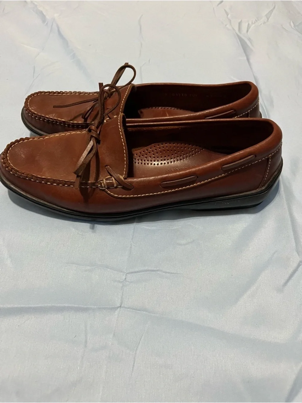 Cole Haan Cognac Leather Driving Loafers Moc Toe Men’s 10.5 M